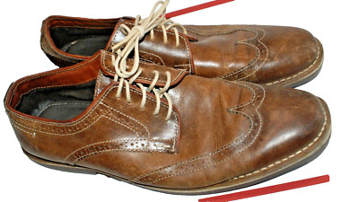 Mens Steve madden Wing Tip Dress Shoes Cognac Size 12 | eBay