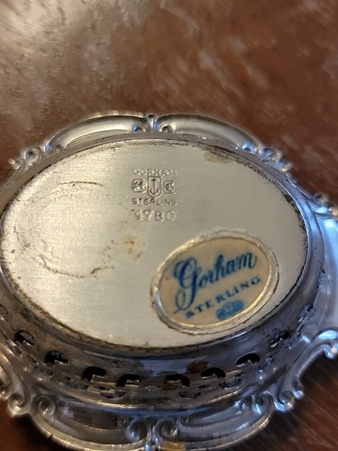 Cuscino spilla antico Gorham argento sterling e velluto #4780 - Foto 12 di 12