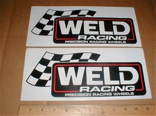 Greg Weld Custom Wheels Hot Rod Speed Shop Drag Racing Decal Stickers 11in Lot