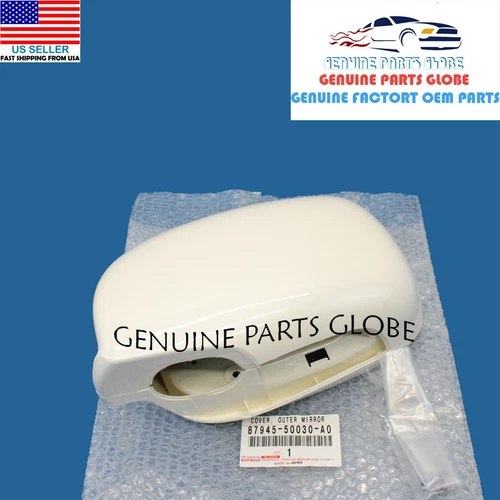 GENUINE LEXUS 01-06 LS430 DRIVER OUTER WHITE PEARL MIRROR COVER 87945-50030-A0