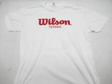 WILSON "WILSON TENNIS" T-SHIRT SOFT POLY / COTTON BLEND (WHITE/RED) PROMO ITEM
