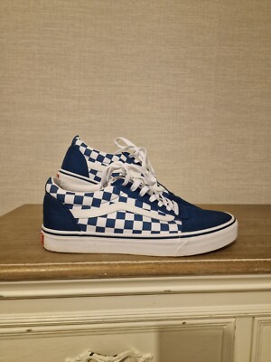Vans Men's Ward Canvas Checkerboard Blue White Size