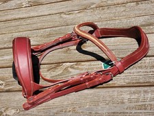 NWT Devoucoux Makila Crystal Padded Monocrown Dressage Full Double Bridle-MEDIUM
