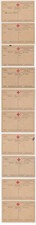 SERBIA WWI RED CROSS POW GROUP OF 10 REPLY PORTIONS DIFFERENT SHADES & PAPERS