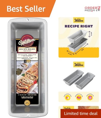 Durable Non-Stick Baking Pans Set - Ideal for Bread and Cakes, Dishwasher Safe