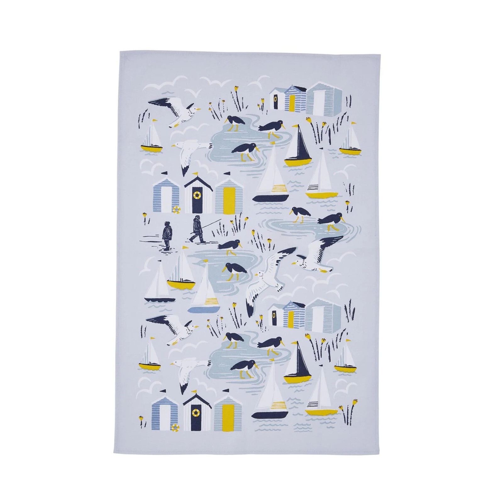 Ulster Weavers Seashore tea towel Beach Huts cotton tea towels coastal seaside