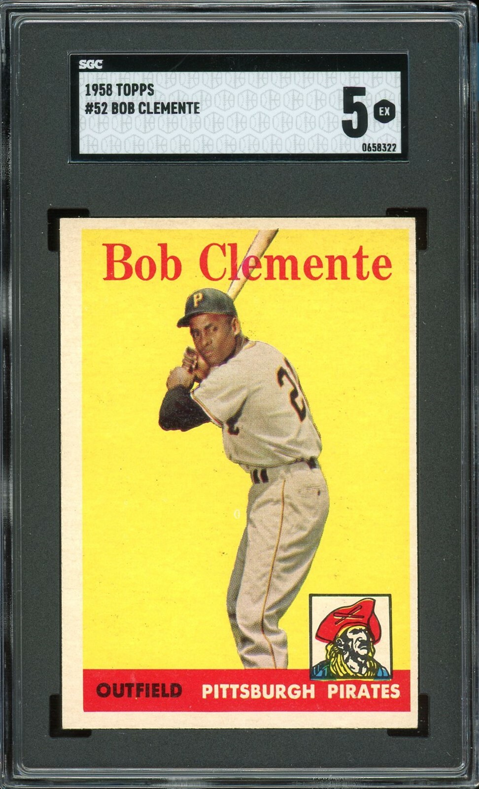 1958 Topps Baseball #52 Roberto Clemente SGC 5