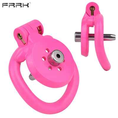 New Male Chastity Cage 3D Cage with Tube Mini Flat Plastic Chastity Device Belt