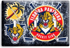 FLORIDA PANTHERS HOCKEY TEAM TRIPLE LIGHT SWITCH WALL PLATES BEDROOM ROOM DECOR