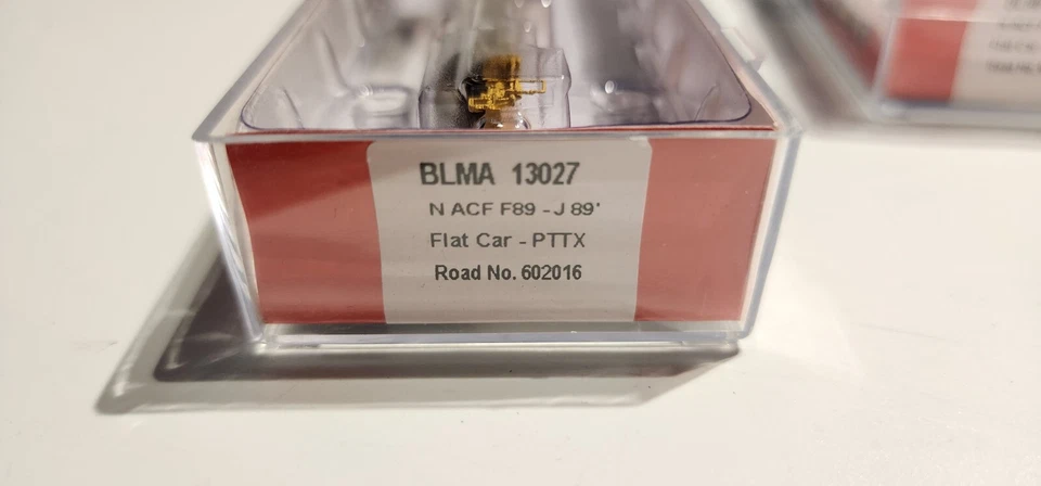 BLMA MODELS N Scale ACF F89 J 89' Flat Car PTTX #602016 - Image 3 of 3