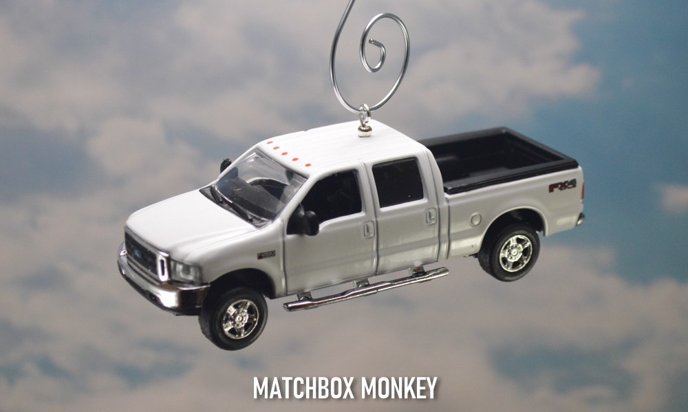 White 2004 Ford F-250 Super Duty Crew Cab Pickup Custom Christmas