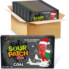 Coal Black Raspberry Soft & Chewy Holiday Candy, Bulk Candy, 12 - 3.1 Oz Boxes