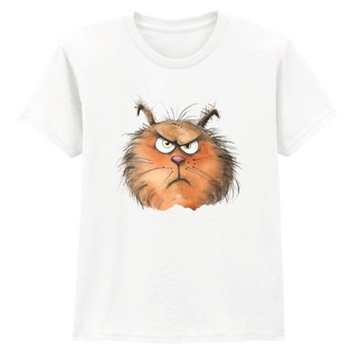 Grumpy Ginger Katzengesicht Jungen Mädchen Kinder T-Shirt Geburtstag Geschenk für Kinder