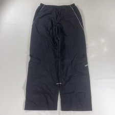 Vintage Nike L Track Pants Windbreaker Black Hip Hop Baggy Lined Y2K Pockets