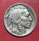 1919 US Buffalo Nickel! "Philadelphia" Mint! Very Fine! Old US Coin!
