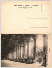 Pisa Campo Santo Interior Gallery Nickel Postcard c1910s Italy