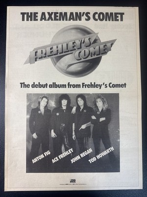 FREHLEY'S COMET - THE AXEMANS COMET | 15X11'' 1987 MAGAZINE ADVERT POSTER L456