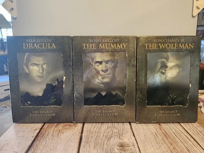 Set of 3 DVD~Monster Movies~Legacy Collection~Dracula~Mummy~Wolfman~Horror