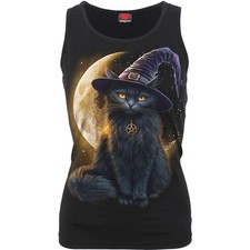 Spiral Ladies Vest T-Shirt: Familiar Magic (Black) OFFICIAL NEW