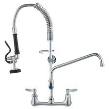 VEVOR Wall-Mounted Kitchen Faucet, 25" Tall, 8" Center Distance, 12" Rotatable S