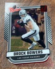 2024 Panini Clearly Donruss Brock Bowers The Rookies RED /99 RC Raiders