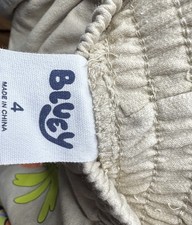 Bluey Beige Hoodie Shorts Set Size 4 Unisex Baby Toddler 60 Cotton Blend