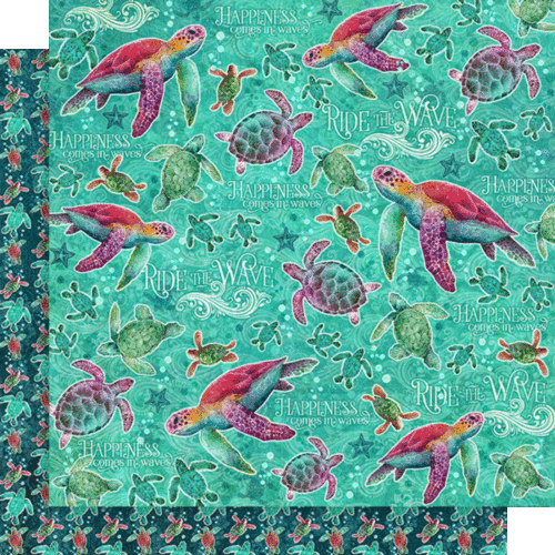 GRAPHIC 45 "SEAS THE DAY" 8X8 PAPER PACK OCEAN MARINE LIFE SCRAPJACK'S PLACE - Picture 9 of 13