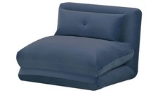 Lexi Single Velvet Chairbed Navy Space Saving Foldable Design Comfort