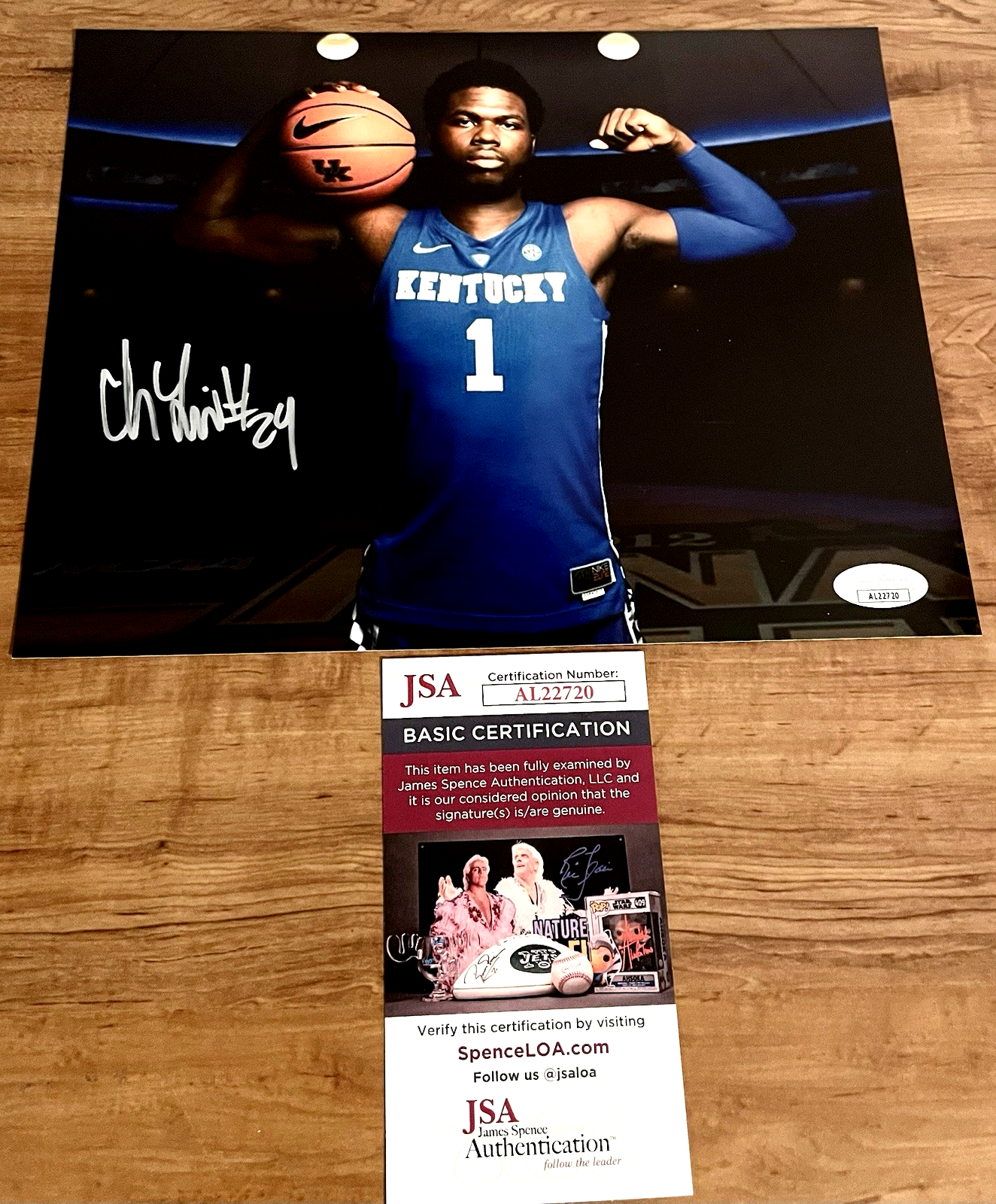 CHRIS LIVINGSTON Kentucky Wildcats SIGNED 8x10 Photo JSA COA D 