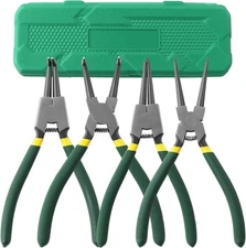 4pc 7" Circlip Plier Snap Ring Pliers Portable Internal External Retaining Clip