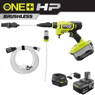 #ad RYOBI ONE HP 18V Brushless 600 PSI Cordless Power Cleaner w 4.0 Ah Battery $124.95