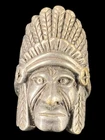 Vintage Sterling Silver Indian Chief Head Biker Ring Size 5.25