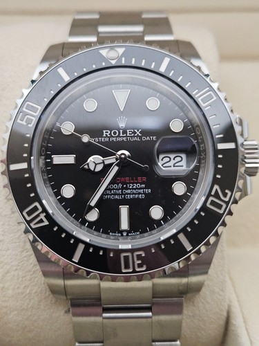 2023 Rolex Sea-Dweller 126600 Silver Oyster Bracelet with Black Bezel