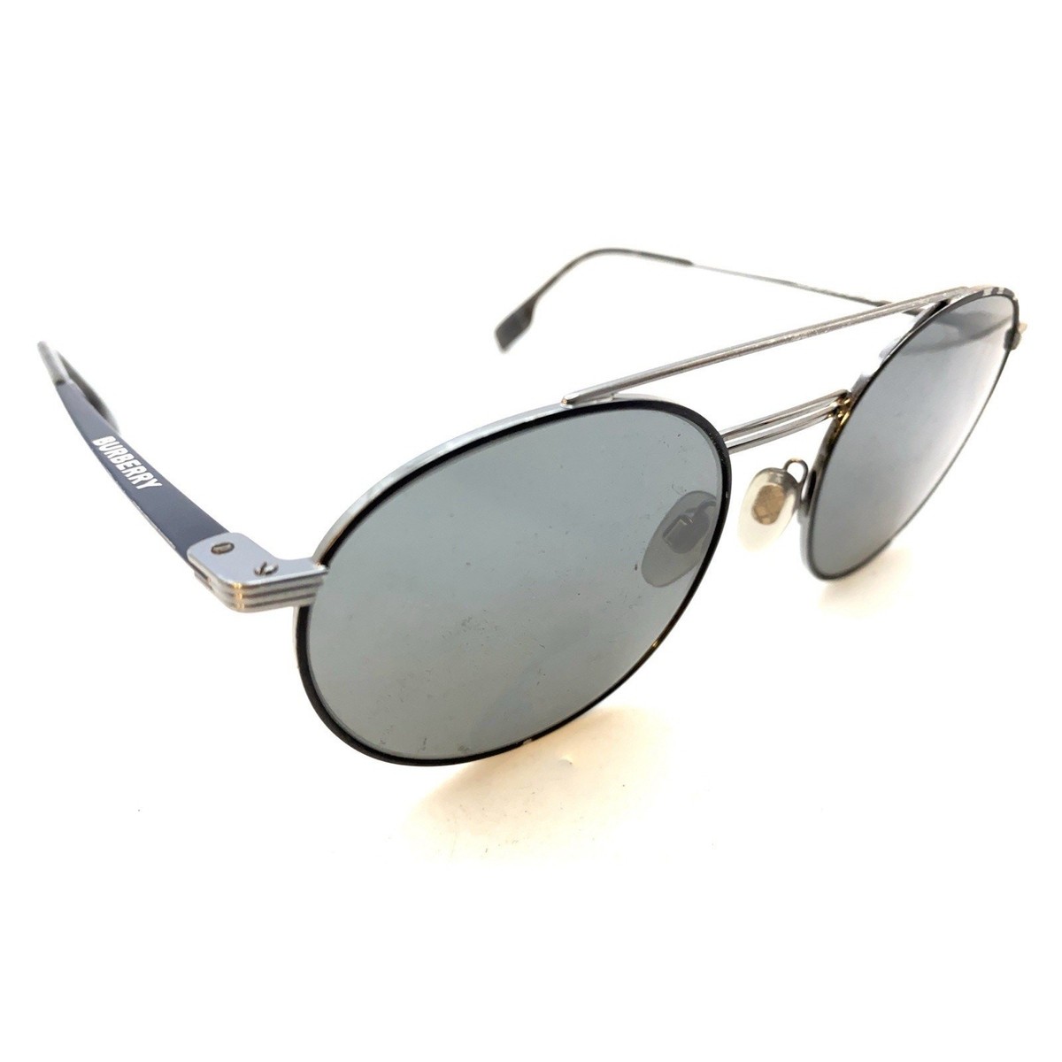 Burberry B3100 1295/6G Black Gray Aviator Metal Sunglasses  display picture 2