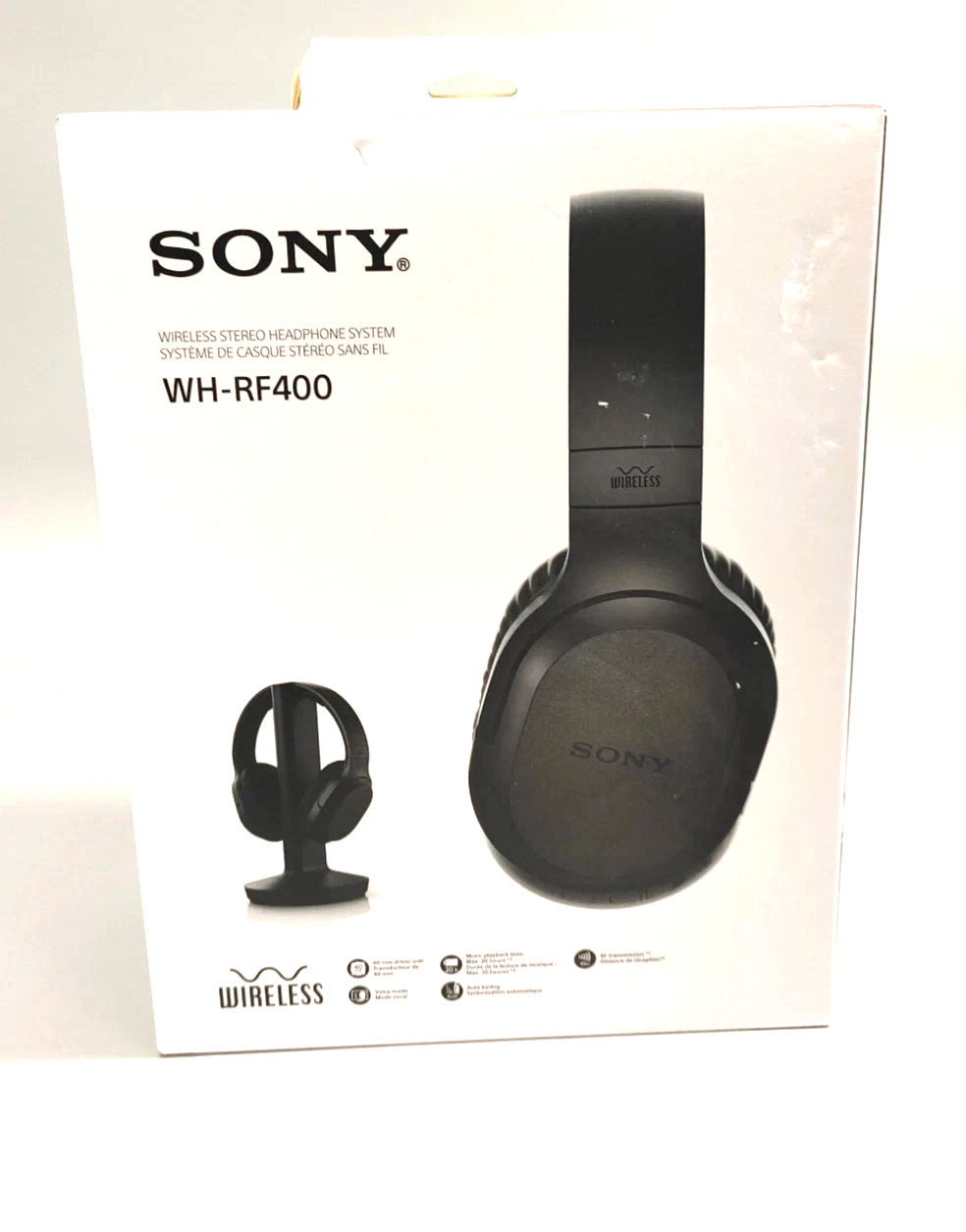 Sony WH-RF400 Wireless Home Theater Headphones w/ Charging Dock Box