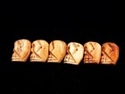 Lot Of 6 Hand Crafted Human Skull Skeleton Shaped Beads #02182602R — photo 3