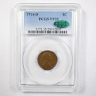 1914-D VF35 PCGS CAC Green Key Date Lincoln Wheat Cent 1c 31000