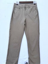 American Eagle Super High Rise Straight Faux Leather Pants Womens 6 Short Taupe