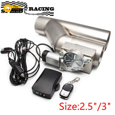 3 Inch 76mm Exhaust Control Pipe Dual Valve Electric Y Pipe With Remote Kit