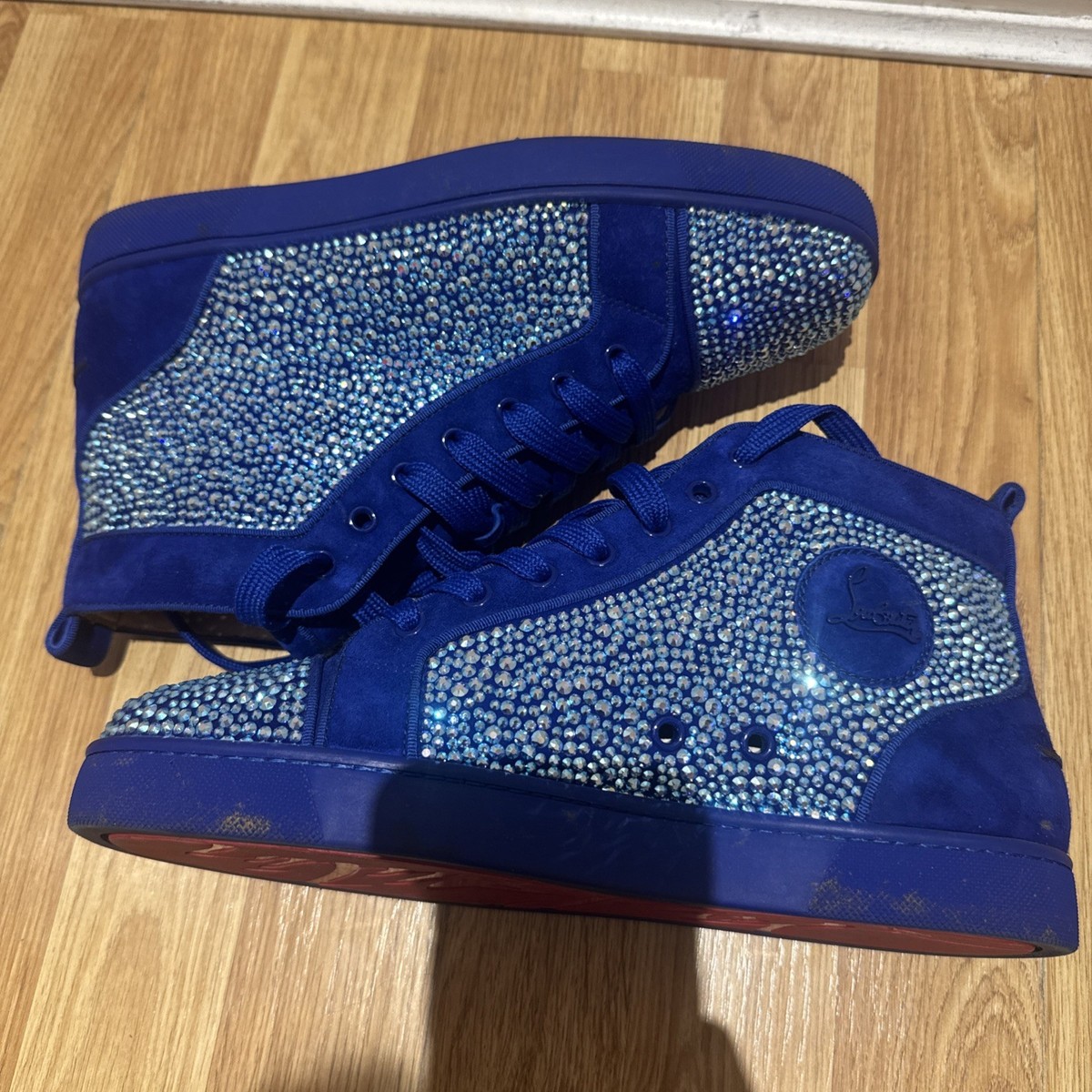 Louis Strass Christian Louboutin Swarovski Crystal Sneakers