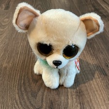 Ty Beanie Boos Boo Plush Chewey The Chihuahua 6" Rainbow Collar Dog Tagged- NEW
