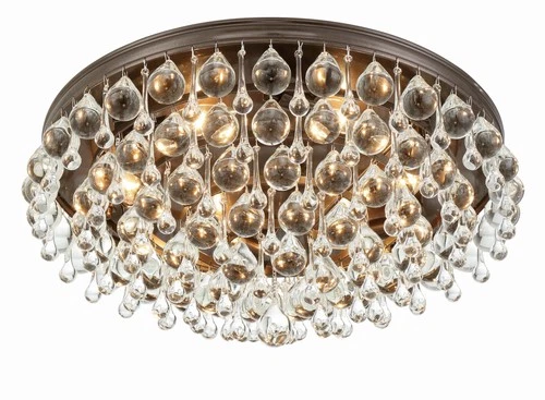 Crystorama Lighting Group 138 Calypso 6 Light 20"W Flush Mount - Chrome - Picture 6 of 12