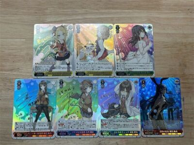 7×Bunny Girl Senpai Mai Sakurajima Doujin Card Goddess Stroy Waifu ACG Collect