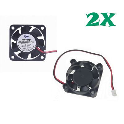 2Pcs 5V 40mm Cooling Computer Case Fan 40x40x10mm (1.6x1.6x0.4in) 4010 2-Pin