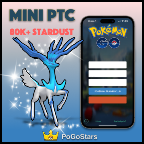 Pokémon Go - Shiny Xerneas - Mini PTC 80K Stardust Lire la description - Photo 1/1