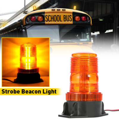 Amber 30LED Rotating Strobe Light Rooftop Flash Beacon Emergency Warning 12V-24V