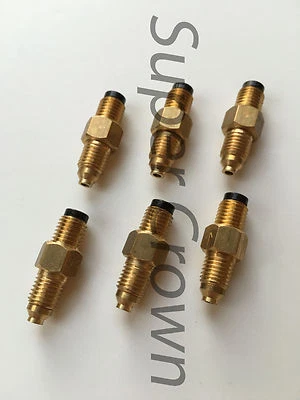 SUPER CROWN Pack of 6 Brass Lube Metering Check Valve 4mm Inline Connector PSS 5 Showa