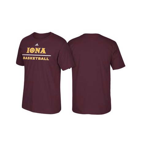 Adidas Iona College Basketball Go To Tee T-Shirt - Maroon - Size: Large | eBay