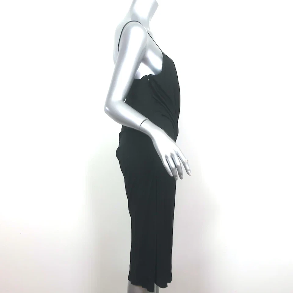 Alexander McQueen Draped Jersey Dress Black Size 46 - Image 4 of 4