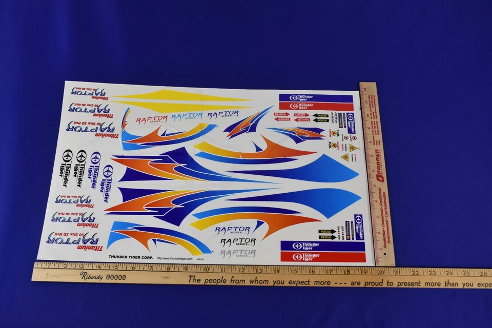 Thunder Tiger #JV0162 Thunder Tiger Decal Set *NOS* #4824 - Image 2 of 4